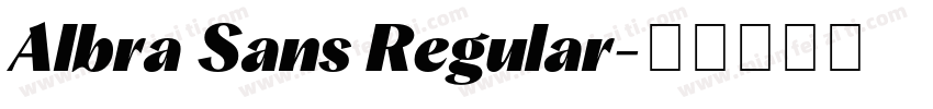 Albra Sans Regular字体转换